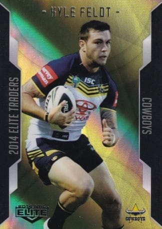 2014 NRL Elite Gold Parallel - SP031 Kyle Feldt North Qld Cowboys