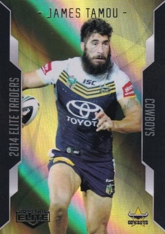 2014 NRL Elite Gold Parallel - SP034 James Tamou North Qld Cowboys