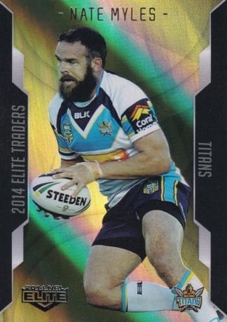 2014 NRL Elite Gold Parallel - SP038 Nate Myles Gold Coast Titans