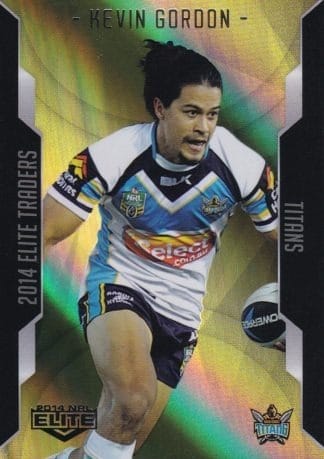 2014 NRL Elite Gold Parallel - SP039 Kevin Gordon Gold Coast Titans