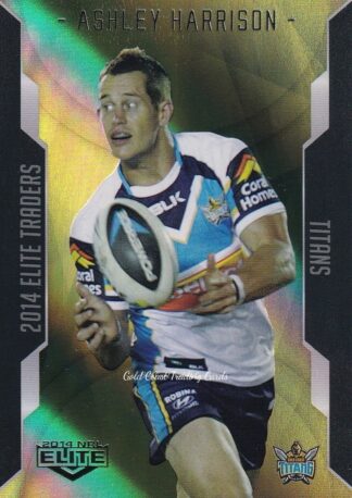 2014 NRL Elite Gold Parallel - SP040 Ashley Harrison Gold Coast Titans