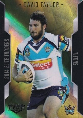 2014 NRL Elite Gold Parallel - SP044 David Taylor Gold Coast Titans
