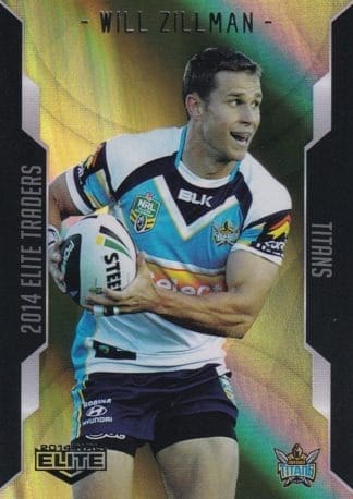 2014 NRL Elite Gold Parallel - SP045 Will Zillman Gold Coast Titans