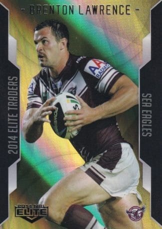 2014 NRL Elite Gold Parallel - SP050 Brenton Lawrence Manly Sea-Eagles