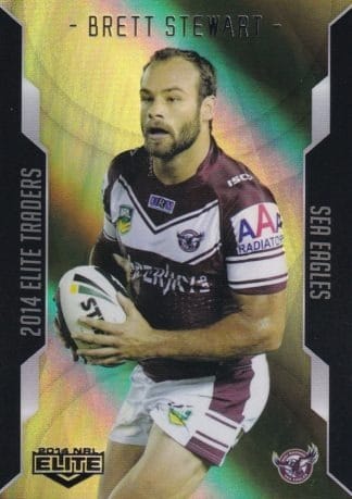 2014 NRL Elite Gold Parallel - SP052 Brett Stewart Manly Sea-Eagles