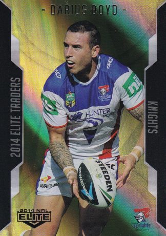 2014 NRL Elite Gold Parallel - SP065 Darius Boyd Newcastle Knights