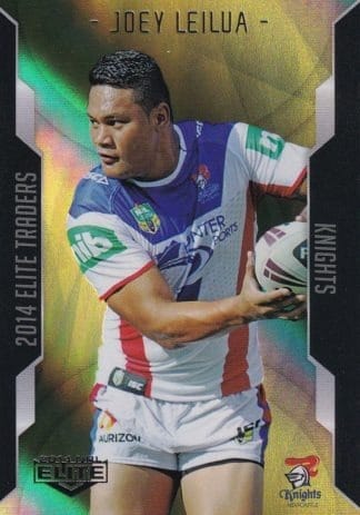 2014 NRL Elite Gold Parallel - SP068 Joey Leilua Newcastle Knights