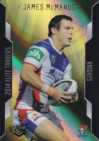 2014 NRL Elite Gold Parallel - SP070 James McManus Newcastle Knights