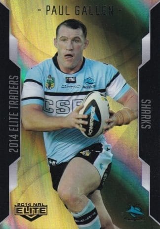 2014 NRL Elite Gold Parallel - SP091 Paul Gallen Cronulla Sharks
