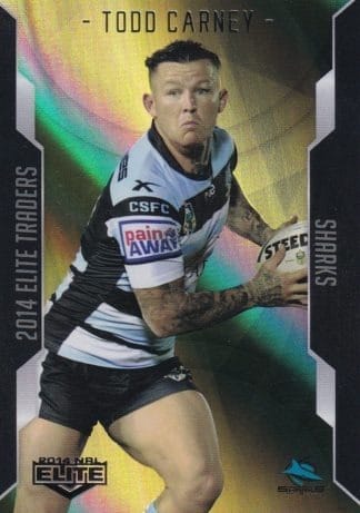 2014 NRL Elite Gold Parallel - SP092 Todd Carney Cronulla Sharks