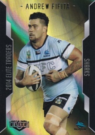 2014 NRL Elite Gold Parallel - SP093 Andrew Fifita Cronulla Sharks