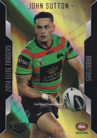 2014 NRL Elite Gold Parallel - SP100 John Sutton South Sydney Rabbitohs