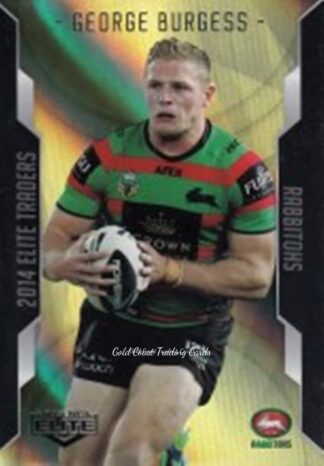 2014 NRL Elite Gold Parallel - SP101 George Burgess South Sydney Rabbitohs