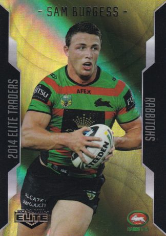 2014 NRL Elite Gold Parallel - SP102 Sam Burgess South Sydney Rabbitohs