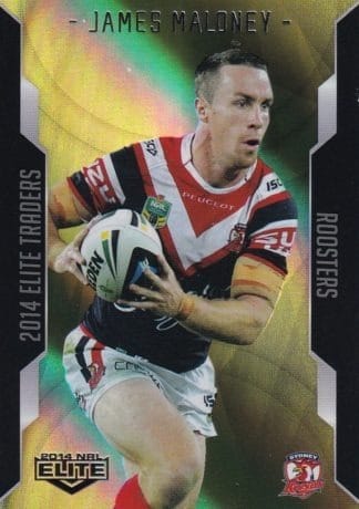 2014 NRL Elite Gold Parallel - SP122 James Maloney Sydney Roosters