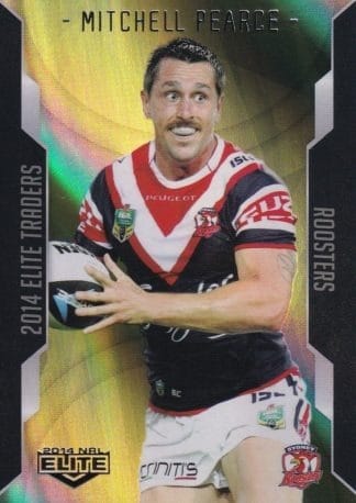 2014 NRL Elite Gold Parallel - SP123 Mitchell Pearce Sydney Roosters