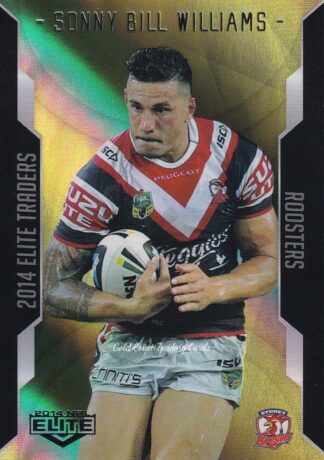 2014 NRL Elite Gold Parallel - SP126 Sonny Bill Williams Sydney Roosters