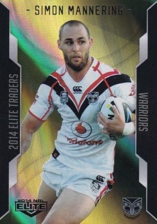 2014 NRL Elite Gold Parallel - SP127 Simon Mannering Warriors