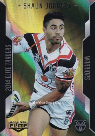 2014 NRL Elite Gold Parallel - SP129 Shaun Johnson Warriors