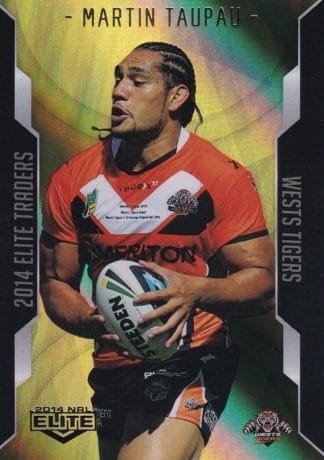 2014 NRL Elite Gold Parallel - SP142 Martin Taupau Wests Tigers