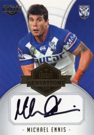 2014 NRL Elite League Sensations Signature - LS02 Michael Ennis Canterbury Bulldogs