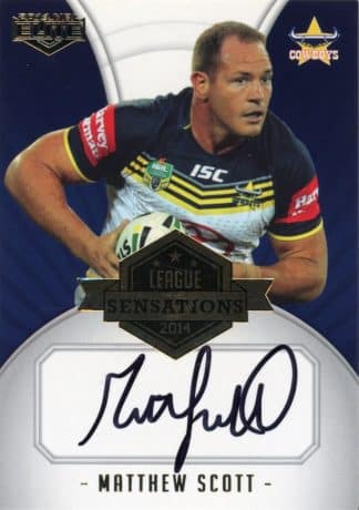 2014 NRL Elite League Sensations Signature - LS04 Matthew Scott North Qld Cowboys