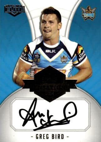 2014 NRL Elite League Sensations Signature - LS05 Greg Bird Gold Coast Titans