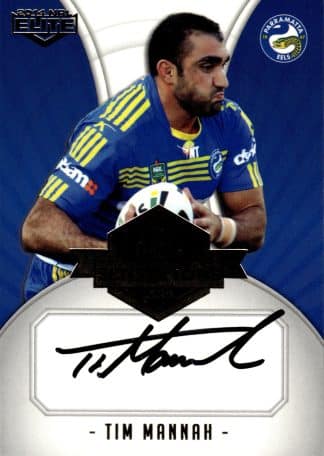 2014 NRL Elite League Sensations Signature - LS09 Tim Mannah Parramatta Eels
