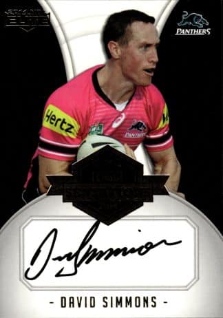 2014 NRL Elite League Sensations Signature - LS10 David Simmons Penrith Panthers