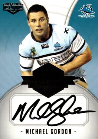 2014 NRL Elite League Sensations Signature - LS11 Michael Gordon Cronulla Sharks
