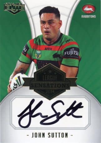 2014 NRL Elite League Sensations Signature - LS12 John Sutton South Sydney Rabbitohs