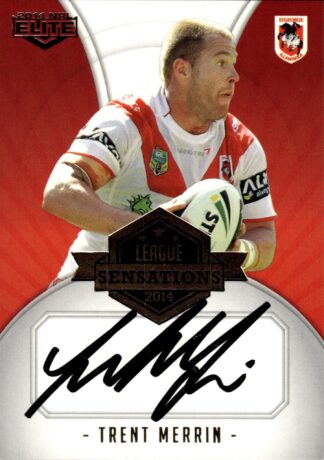 2014 NRL Elite League Sensations Signature - LS13 Trent Merrin St George Dragons