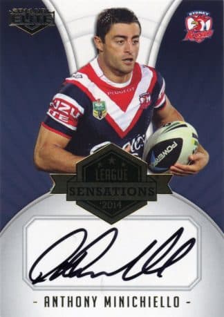 2014 NRL Elite League Sensations Signature - LS14 Anthony Minichiello Sydney Roosters