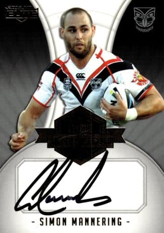 2014 NRL Elite League Sensations Signature - LS15 Simon Mannering Warriors