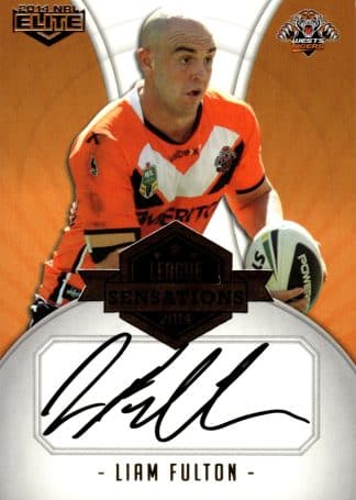 2014 NRL Elite League Sensations Signature - LS16 Liam Fulton Wests Tigers