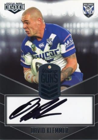 2014 NRL Elite Young Guns Signature - YG02 David Klemmer Canterbury Bulldogs