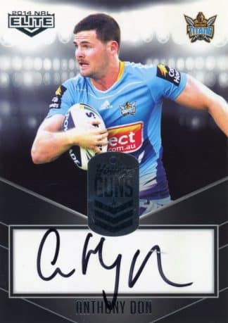 2014 NRL Elite Young Guns Signature - YG05 Anthony Don Gold Coast Titans