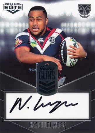 2014 NRL Elite Young Guns Signature - YG15 Ngani Laumape Warriors