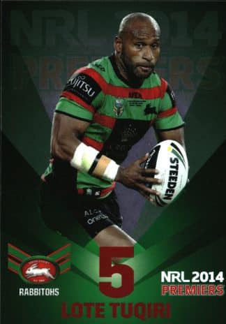 2014 NRL South Sydney Rabbitohs Premiers - PC05 Lote Tuqiri