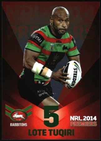 2014 NRL South Sydney Rabbitohs Premiers - PPC05 Lote Tuqiri