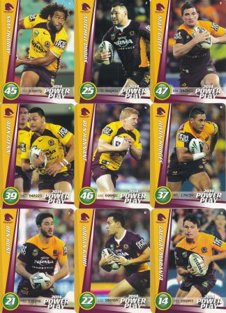 2014 NRL Power Play Base Team Set - Brisbane Broncos