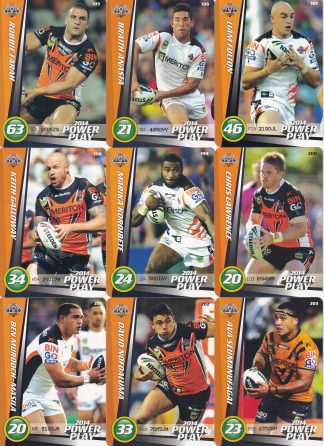 2014 NRL Power Play Base Team Set - Wests Tigers