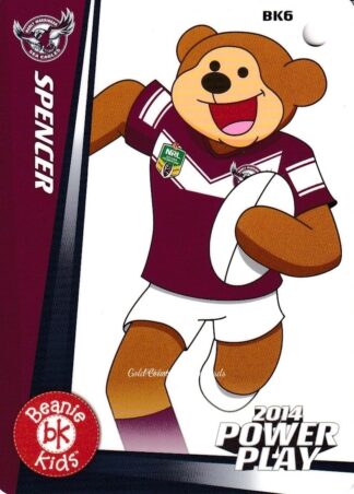 2014 NRL Power Play Bag Tag - BK06 Spencer Manly Sea Eagles