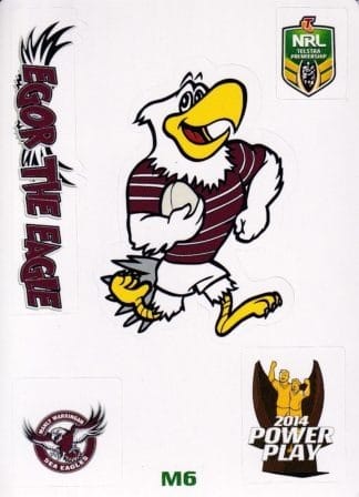 2014 NRL Power Play Mascot Jigsaw Stickers - M06 Egor Manly Sea Eagles