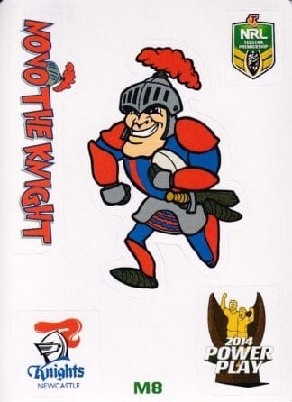 2014 NRL Power Play Mascot Jigsaw Stickers - M08 Novo Newcastle Knights