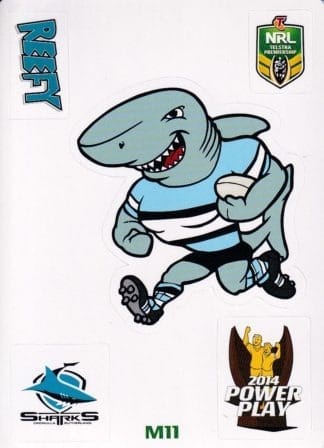 2014 NRL Power Play Mascot Jigsaw Stickers - M11 Reefy Cronulla Sharks