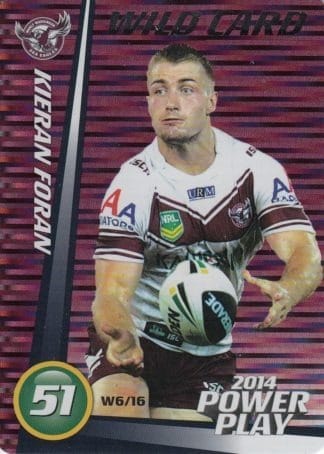 2014 NRL Power Play Wild Cards - W06 Kieran Foran Manly Sea Eagles