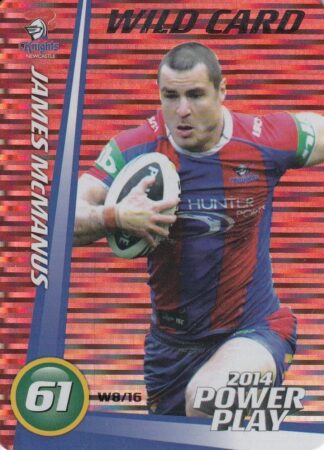 2014 NRL Power Play Wild Cards - W08 James McManus Newcastle Knights