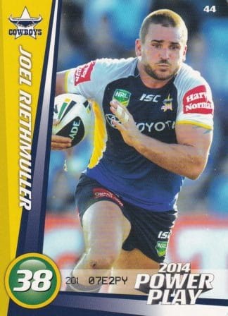 2014 NRL Power Play Common Card - Base 044 Joel Riethmuller North Qld Cowboys