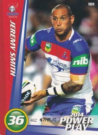 2014 NRL Power Play Common Card - Base 101 Jeremy Smith Newcastle Knights